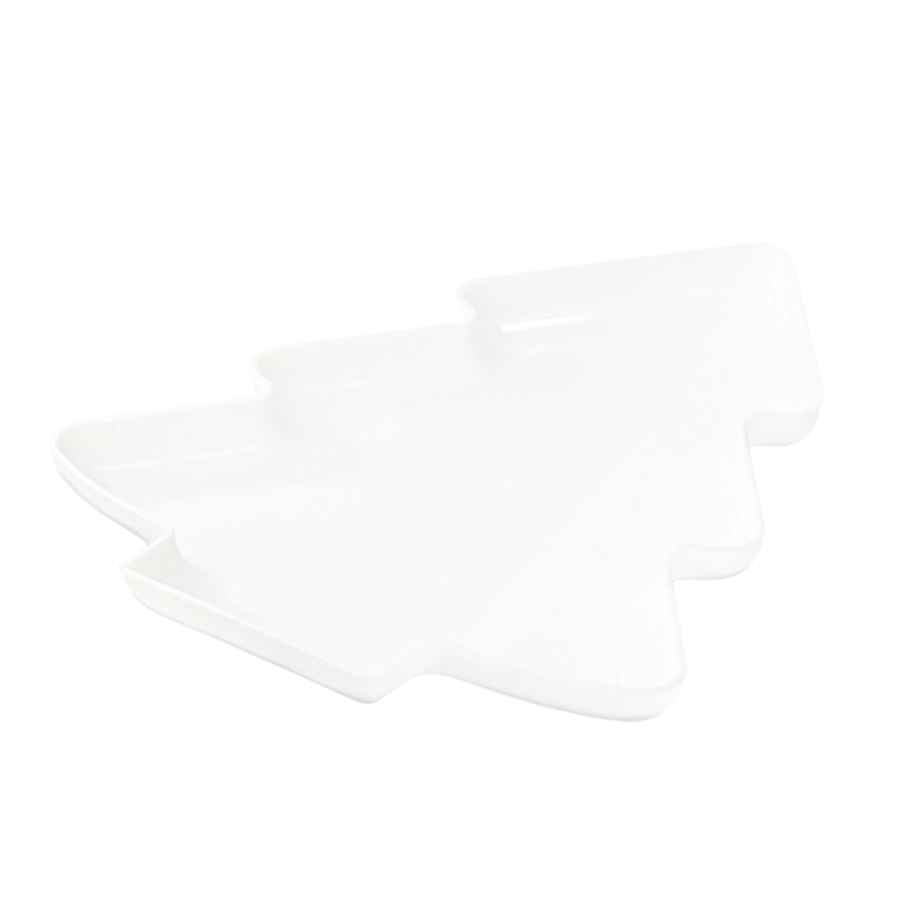 Bandeja Dec Pinheiro Branca 22x17cm Tasil
