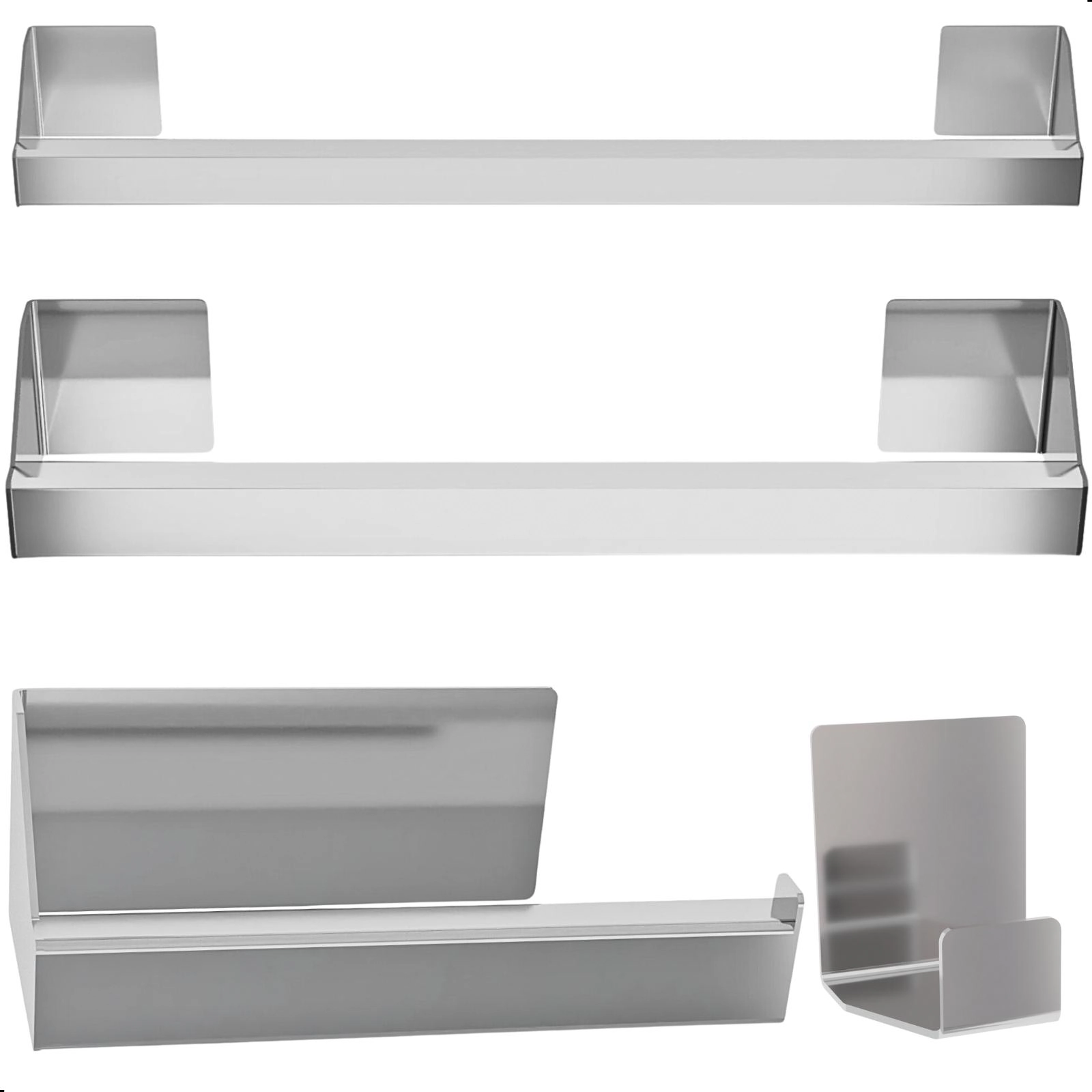 Kit De Acessórios Para Banheiro Inox 4 Peças Master Slim Df