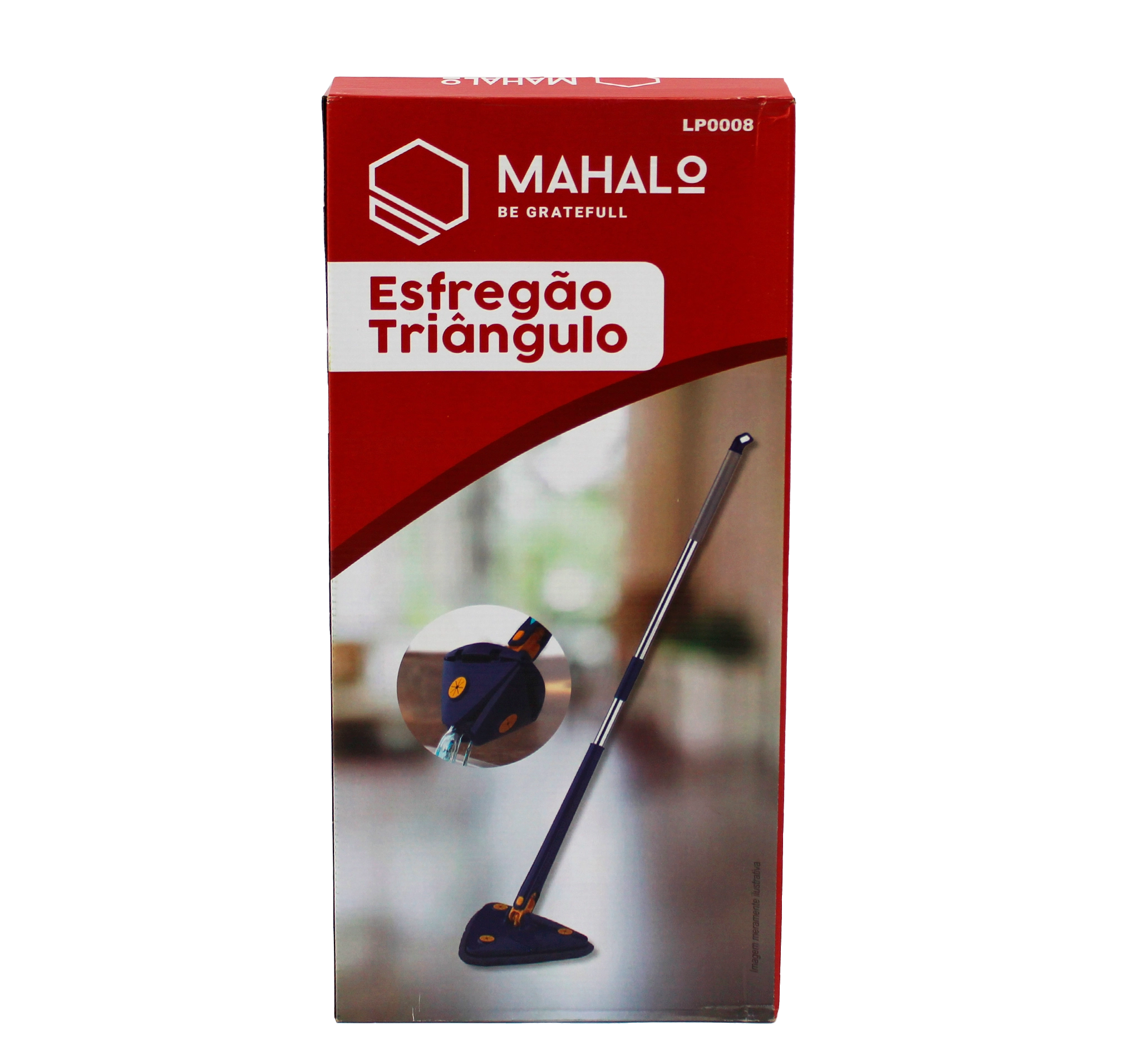Esfregao Mop Triangular Cabo 130cm Lp0008 Sai Import