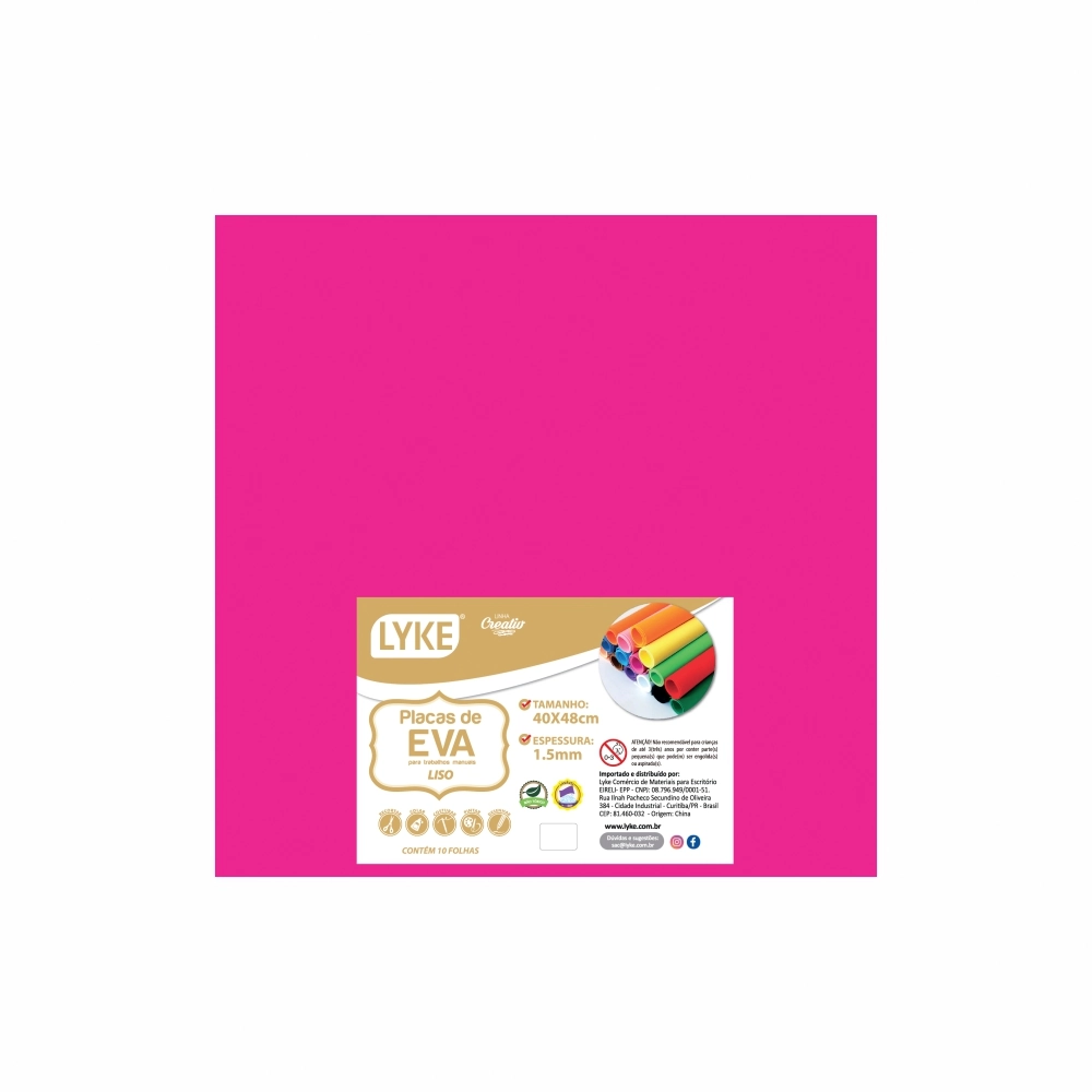 Placa Eva Liso Rosa 40x48 1.8mm Pl0018 Mission