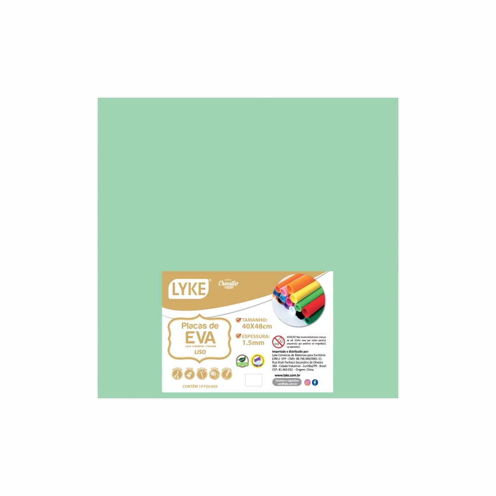 Placa Eva Liso Verde Claro 40x48 1.8mm Pl0022 Mission