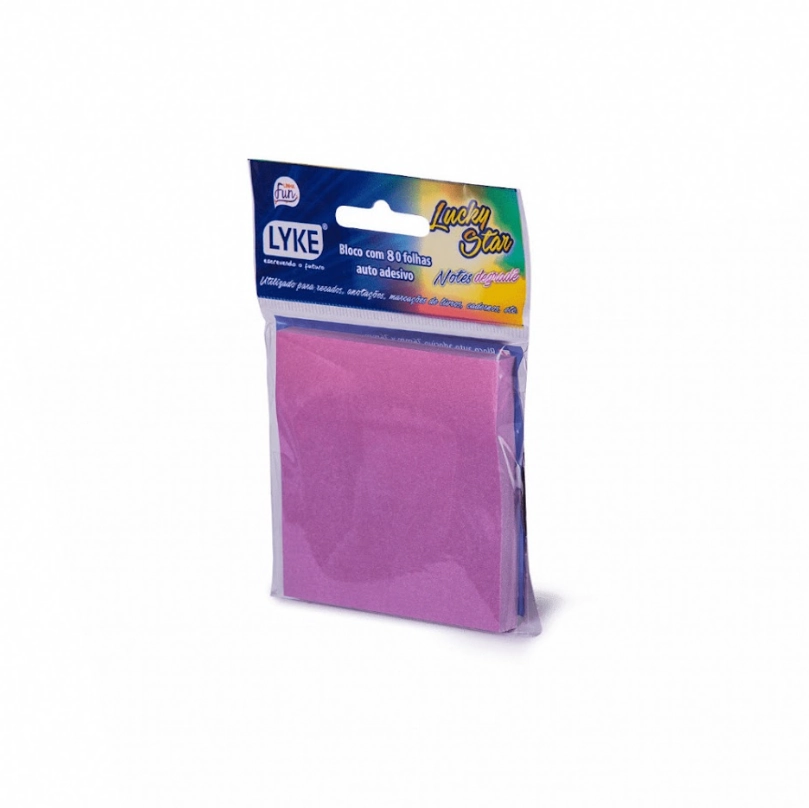 Bloco Anotacoes Auto Adesivo Lyke Lucky Star 76x76mm 80f Pl0090 Zhejiang