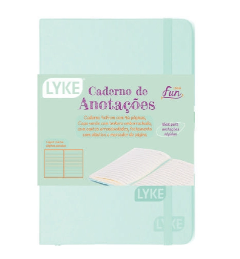 Bloco Anotacao Lyke Pautado Verde Pastel 96f Pl0094 Zhejiang