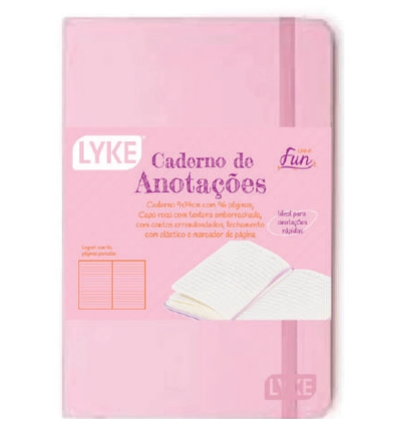 Bloco Anotacao Lyke Pautado Rosa Pastel 96f Pl0097 Zhejiang