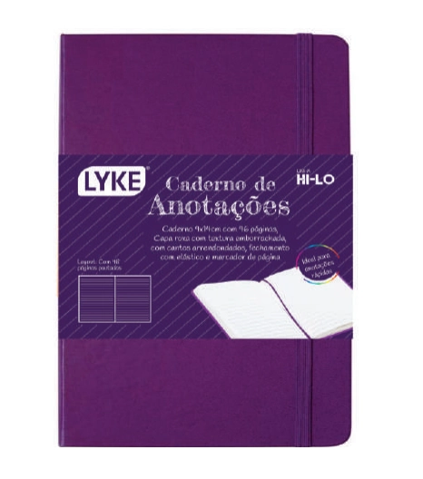 Bloco Anotacao Lyke Pautado Roxo 96f Pl0099 Zhejiang
