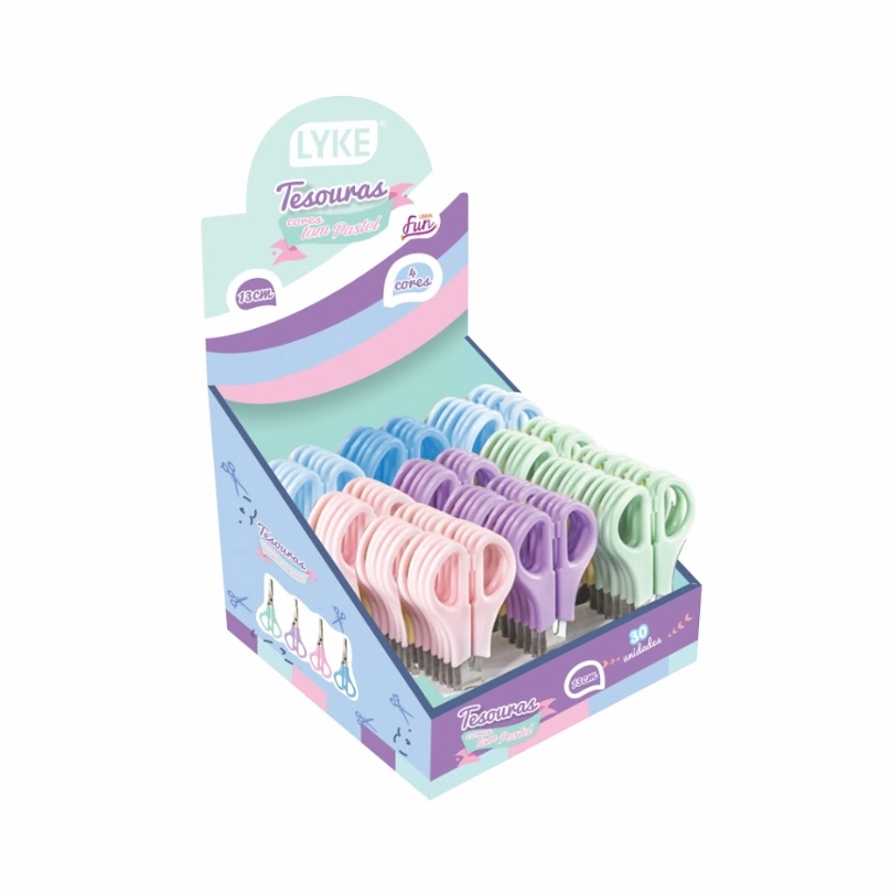Tesoura Escolar Pastel Lyke 13cm Pl0104 Yangjiang