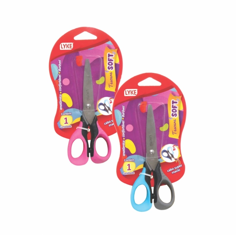 Tesoura Escolar Neon Lyke 13cm Pl0105 Yangjiang