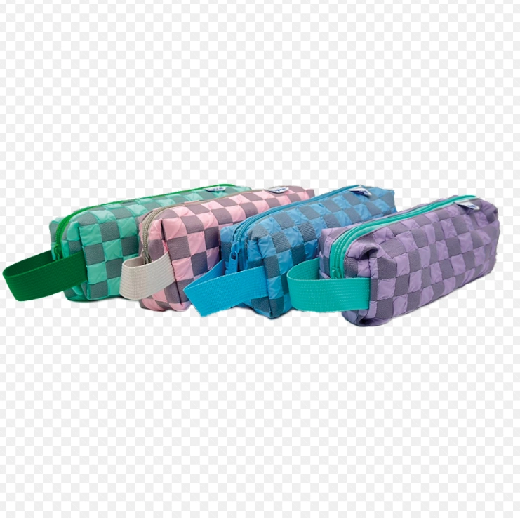Estojo Multiuso Quadriculado 1 Zip Sortido Pl0117 Lyke