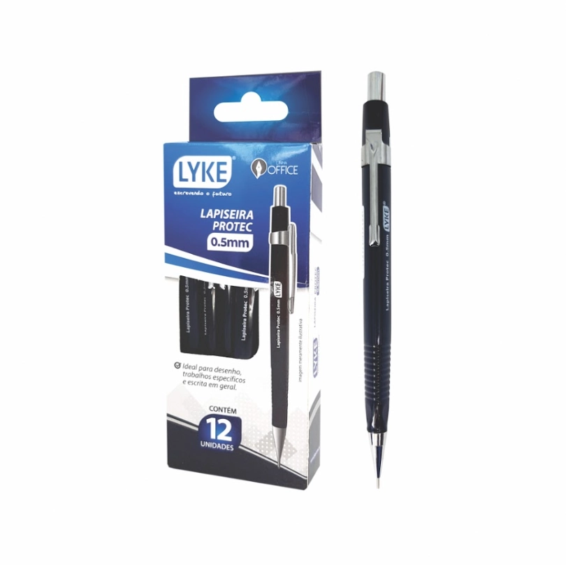 Lapiseira Lyke Protec Preta 0.5mm Pl0136 Ningbo