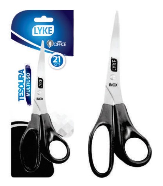 Tesoura Multiuso 21cm Blister Lyke Pl0163 Yangjiang
