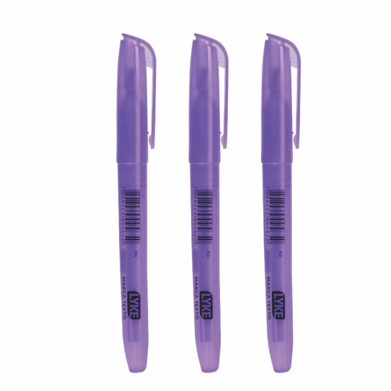 Caneta Marca Texto Lyke Roxo Pl0174 Zhejiang