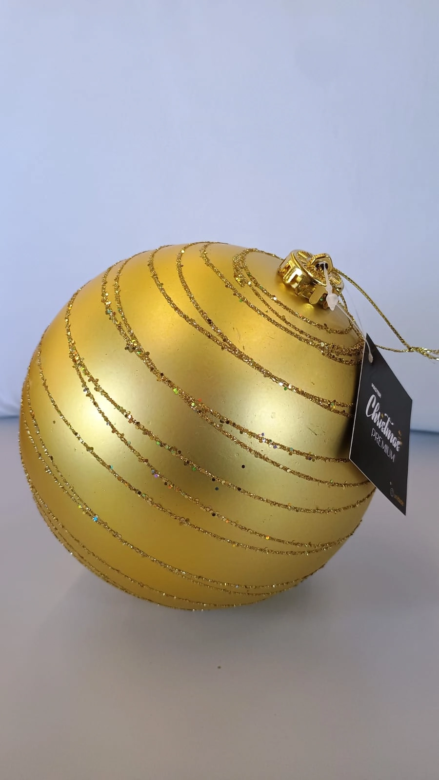 Bola Natal Decorada Fosca Dourada 15cm Nt0314 Ningbo Jiaxin