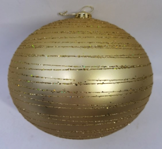 Bola Natal Decorada Fosca Dourada 25cm Nt0318 Ningbo Jiaxin