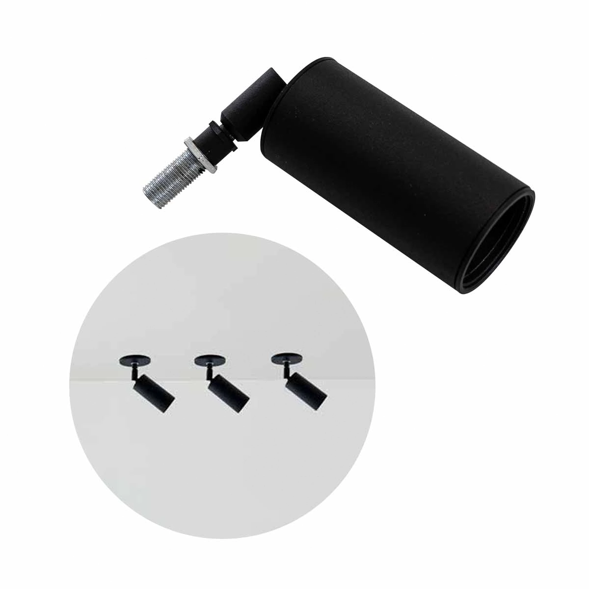 Mini Spot Usinado Preto S/ Canopla P/ Gu10 Mr11 Technoline St3164