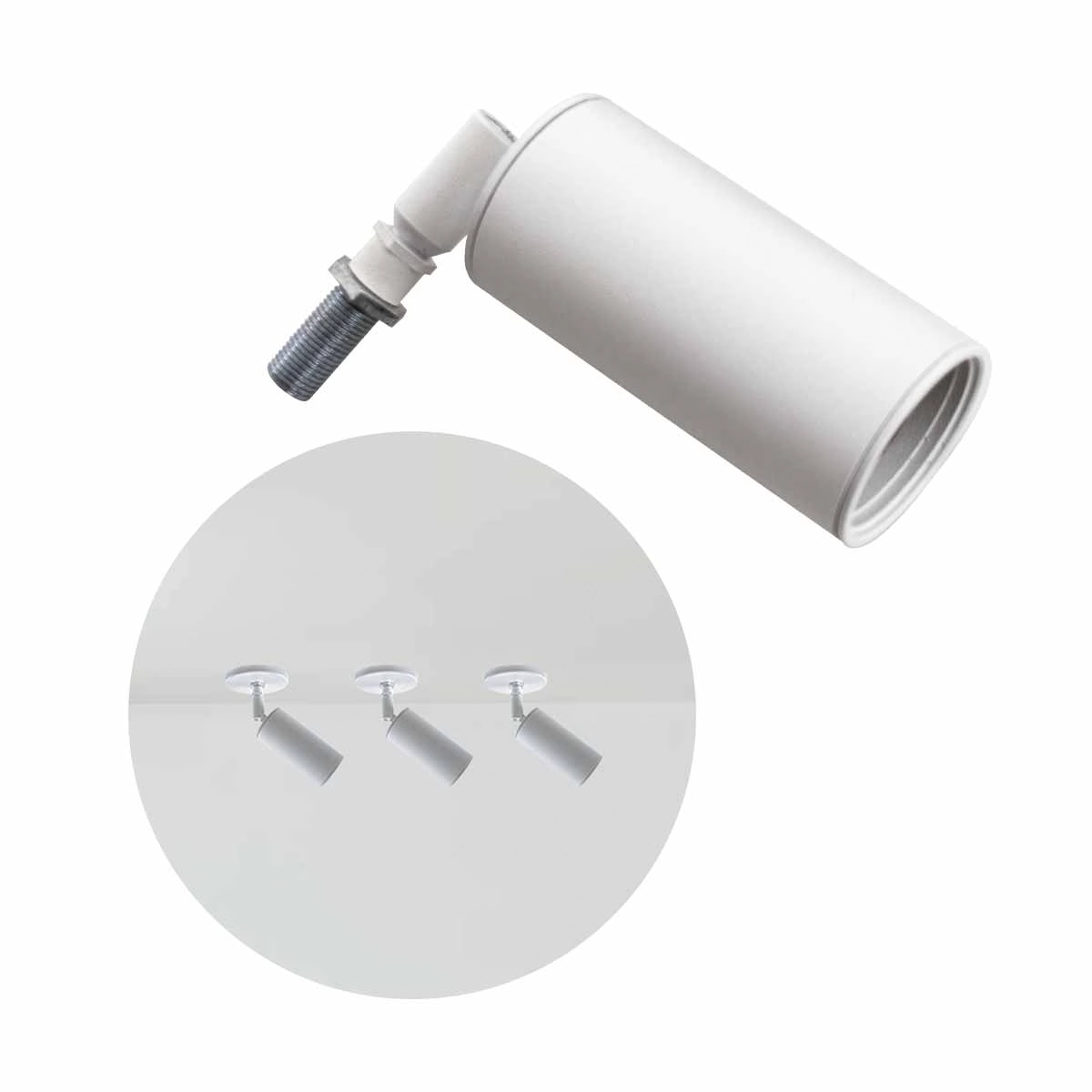 Mini Spot Usinado Branco S/ Canopla P/ Gu10 Mr11 Technoline St3164