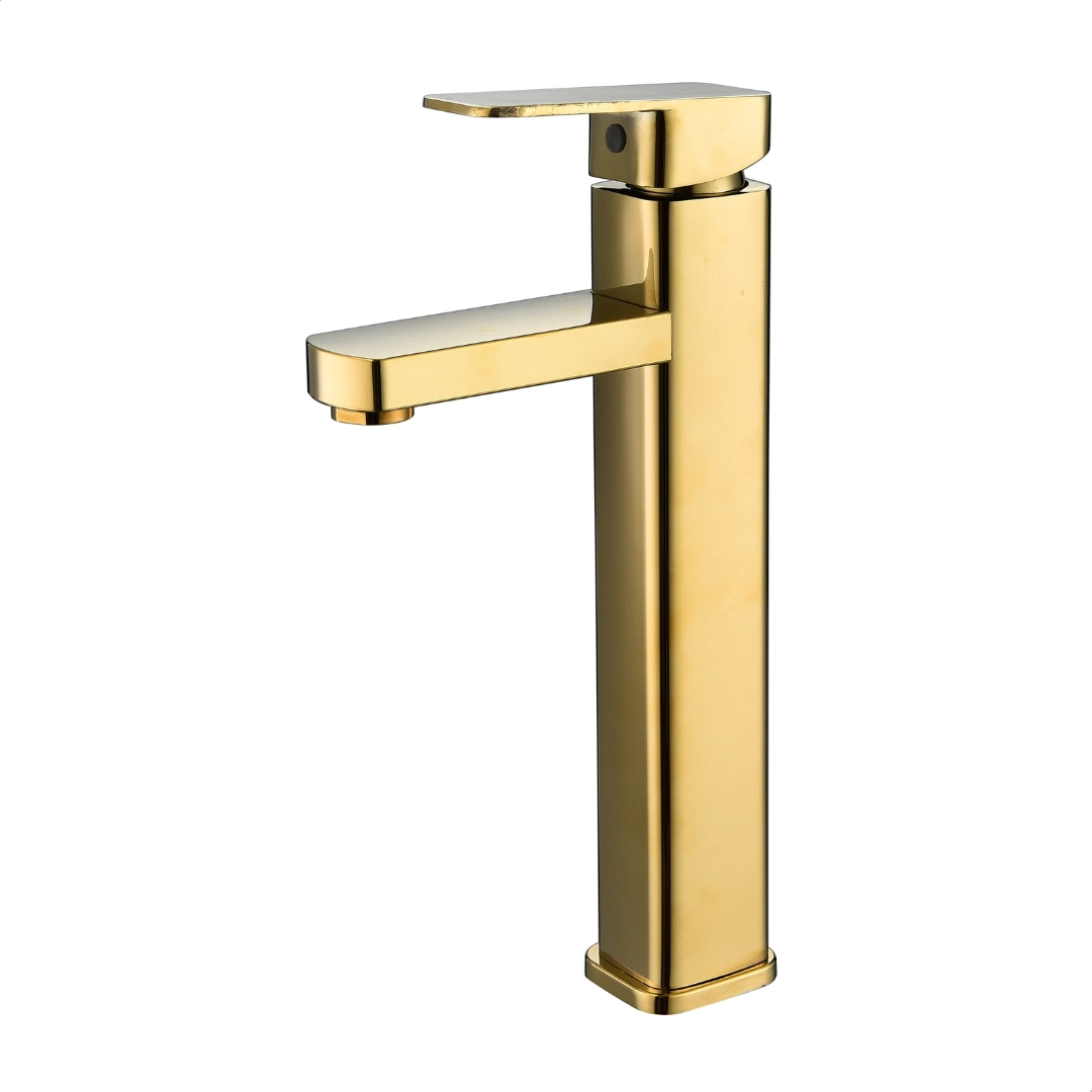 Torneira Monocomando Misturador Alta Lavatório Absolut Gold
