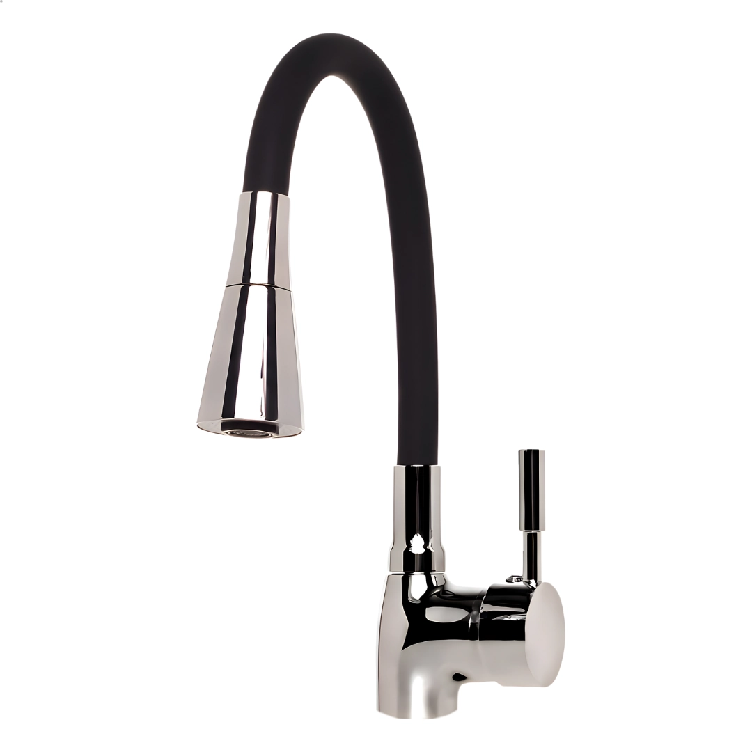 Torneira Monocomando Misturador Silicone Flexível Preta
