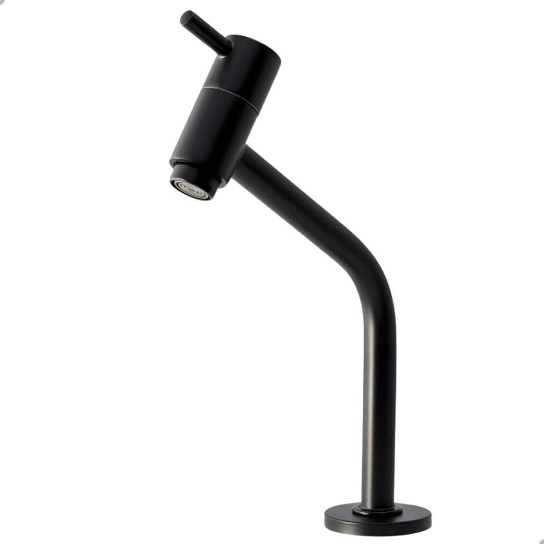 Torneira Pia Banheiro Lavabo Lavatório Bancada Cuba Baixa 45 Graus Black Matte