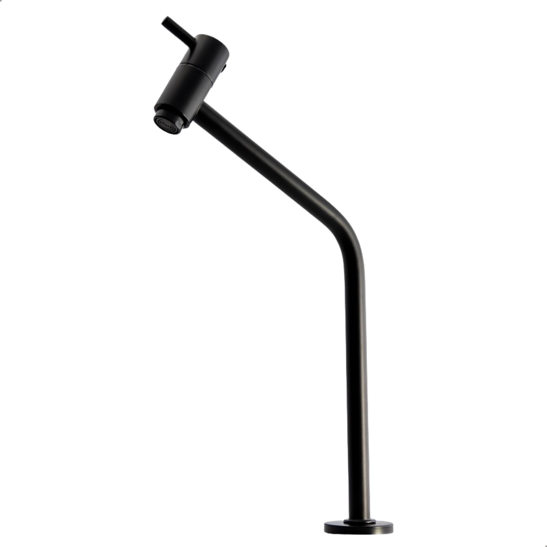 Torneira Pia Banheiro Lavabo Lavatório Bancada Cuba Alta 45° Black Matte com Arejador