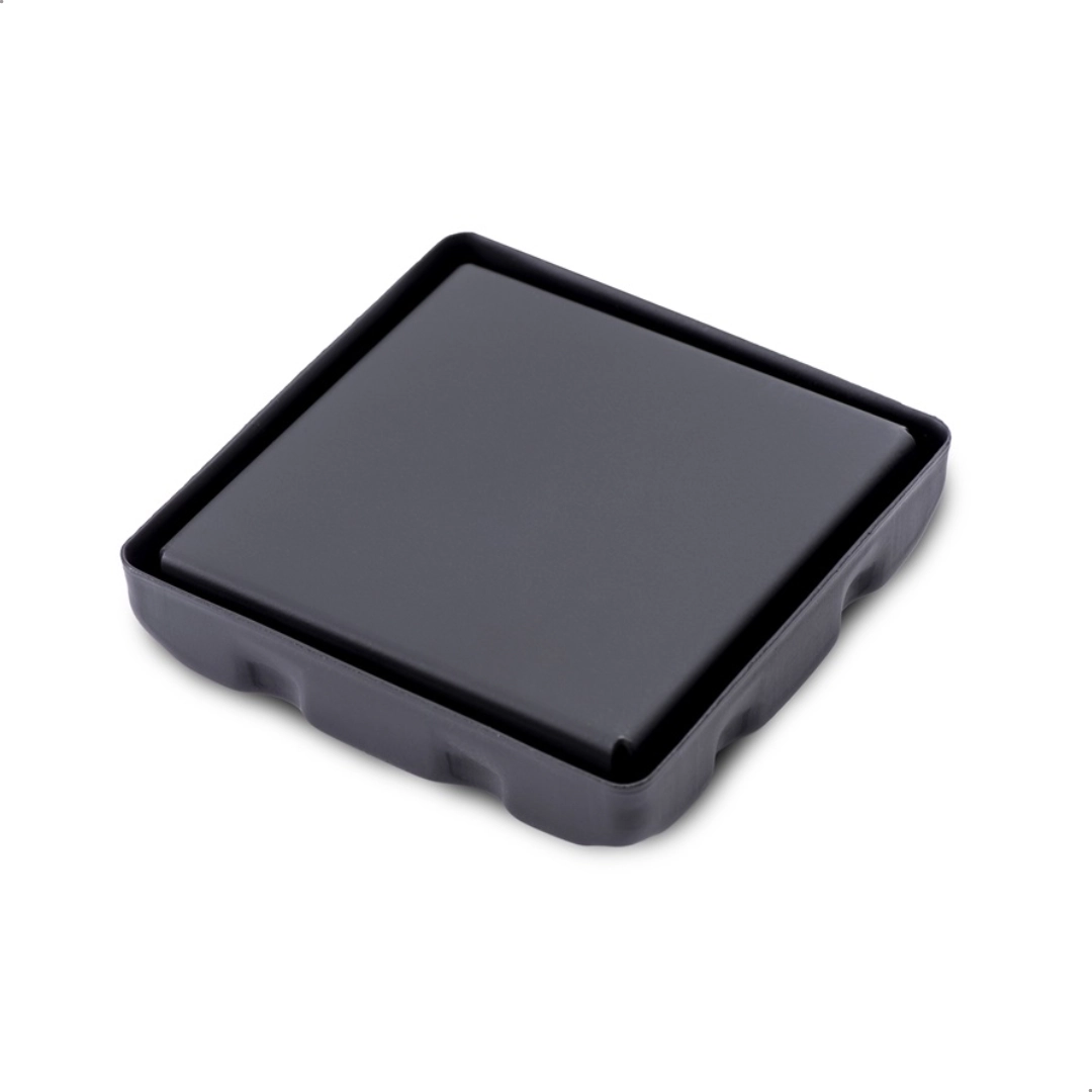 Ralo Em Metal Square Tampa Oculta Invisivel 10x10 Preto
