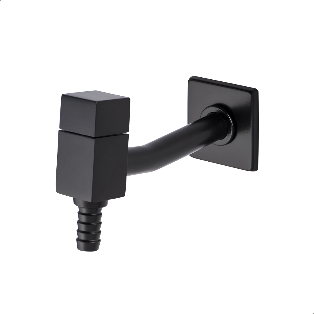Torneira Luxo De Jardim Tanque Com Bico Metal 11 Cm - Preto