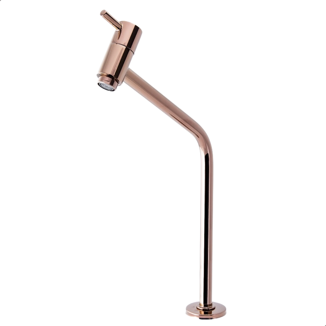Torneira Pia Lavabo Lavatório Rosê Bancada Cuba Alta - Soft Inox