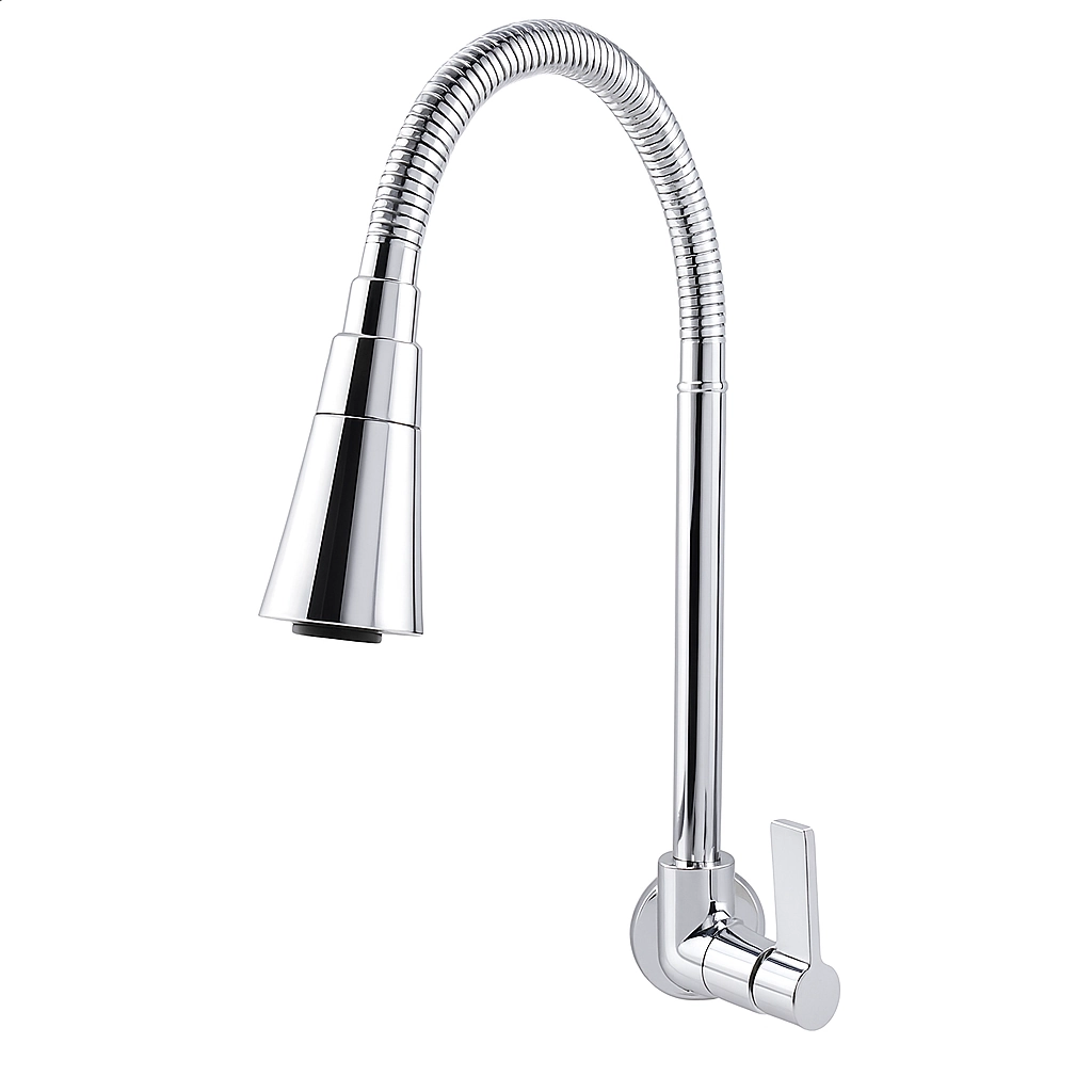 Torneira Gourmet De Parede Para Cozinha Cromada Cone 2 Jatos