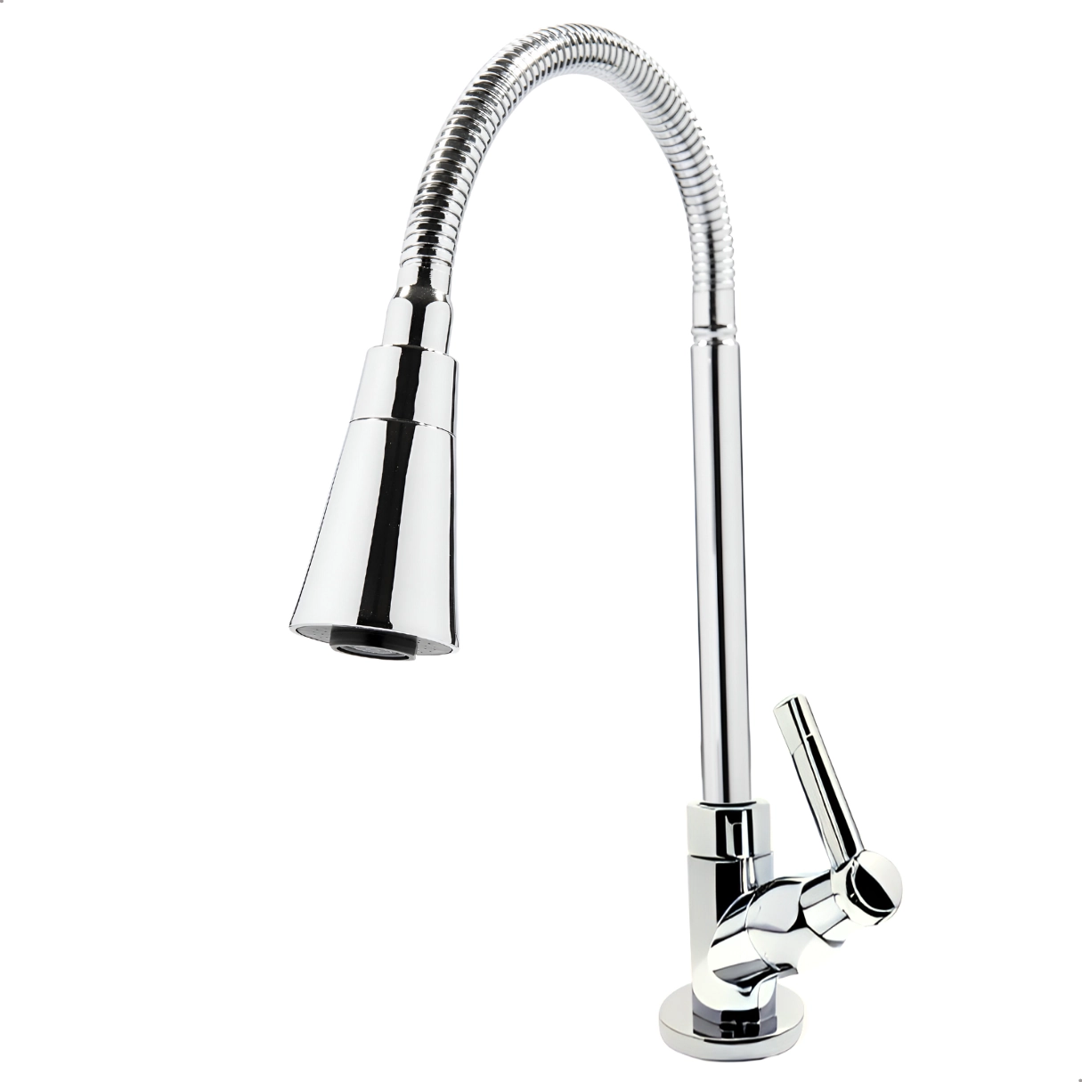 Torneira Gourmet De Bancada Para Cozinha Cromada Cone 2 Jato