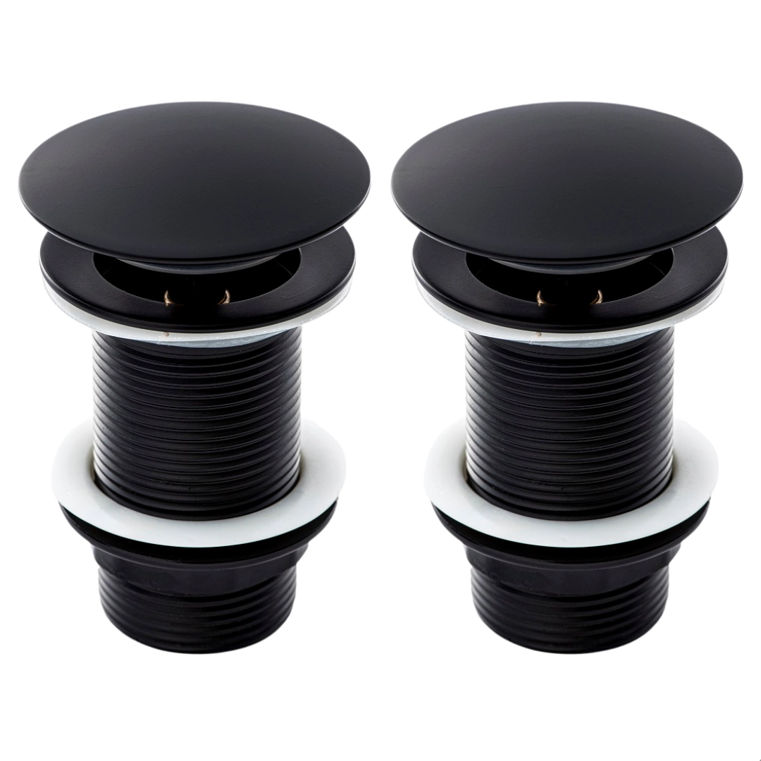 Kit 2 Válvula Click Luxo Inteligente Inox 1.1/4 Preta Black