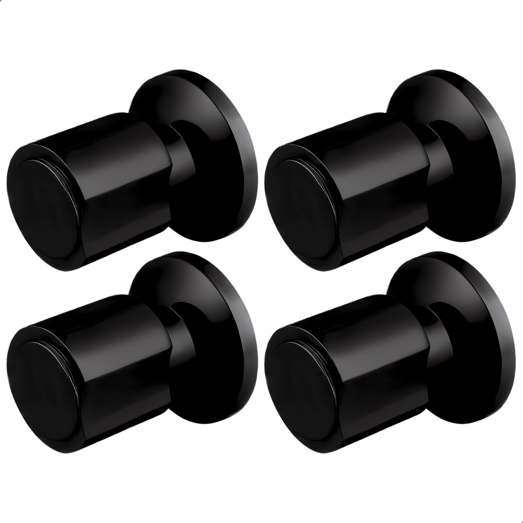 Kit 4 Acabamentos Para Registro C40 Abs Preto Padrão Deca