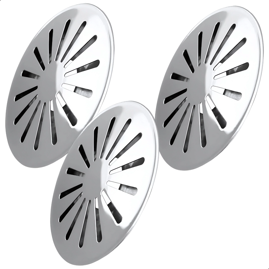 Kit 3 Ralos De Fundo Em Aço Inox De Piscina Anti Turbilhão Dreno