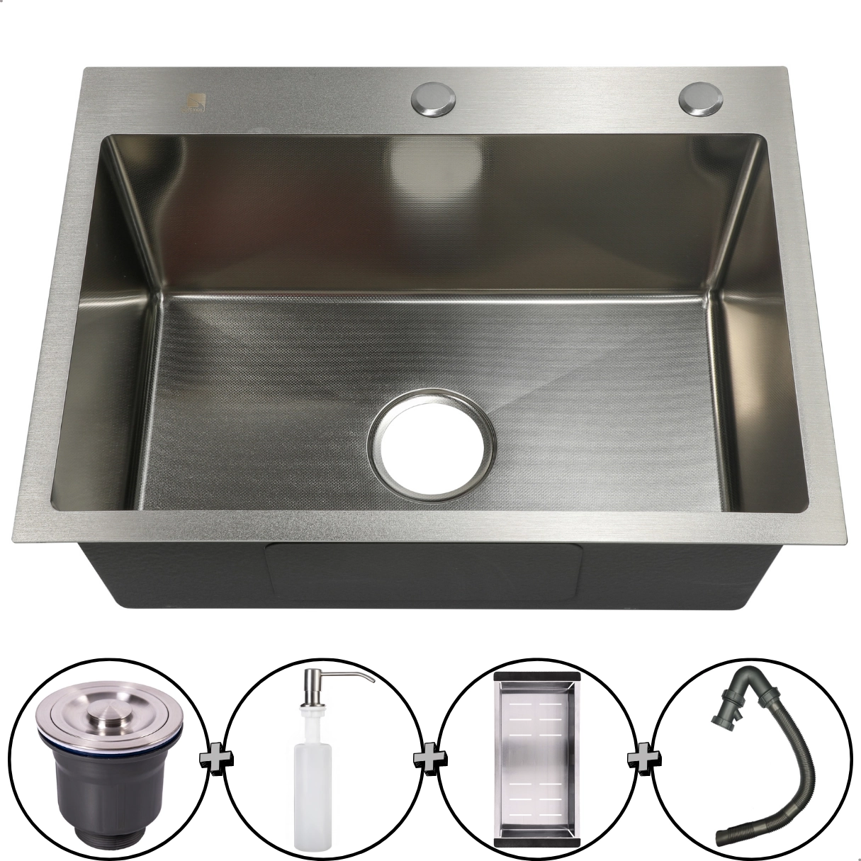 Cuba Gourmet Cozinha Inox 304 Anti Risco Nano Pvd Escovada 60x45 Cm Completa Com Acessórios