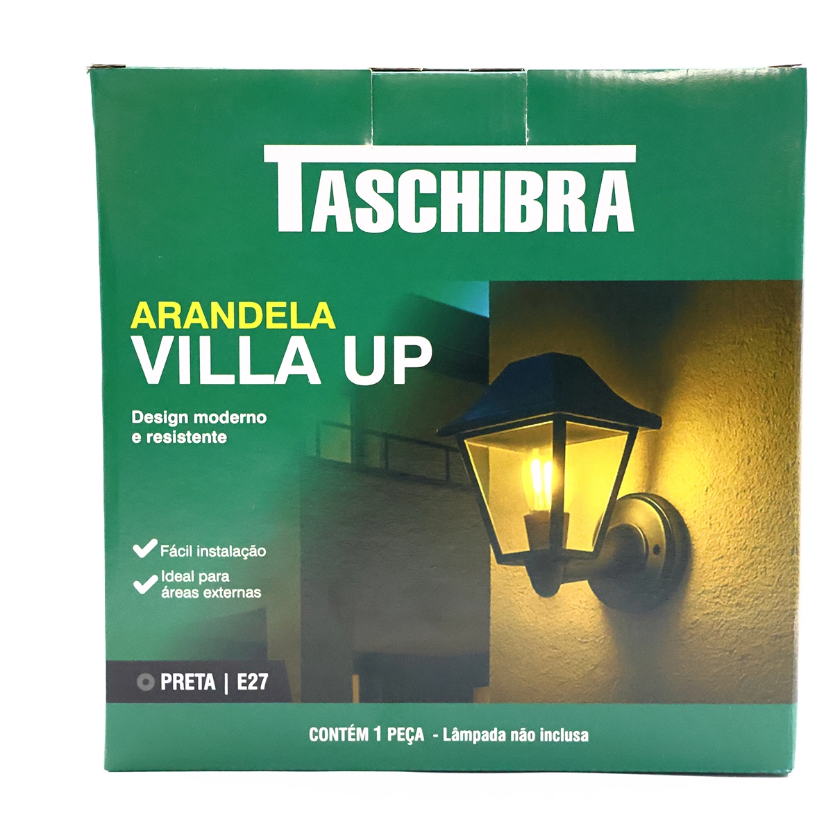 Arandela Para Parede Villa Up E27 P/ Lâmp. Led Taschibra