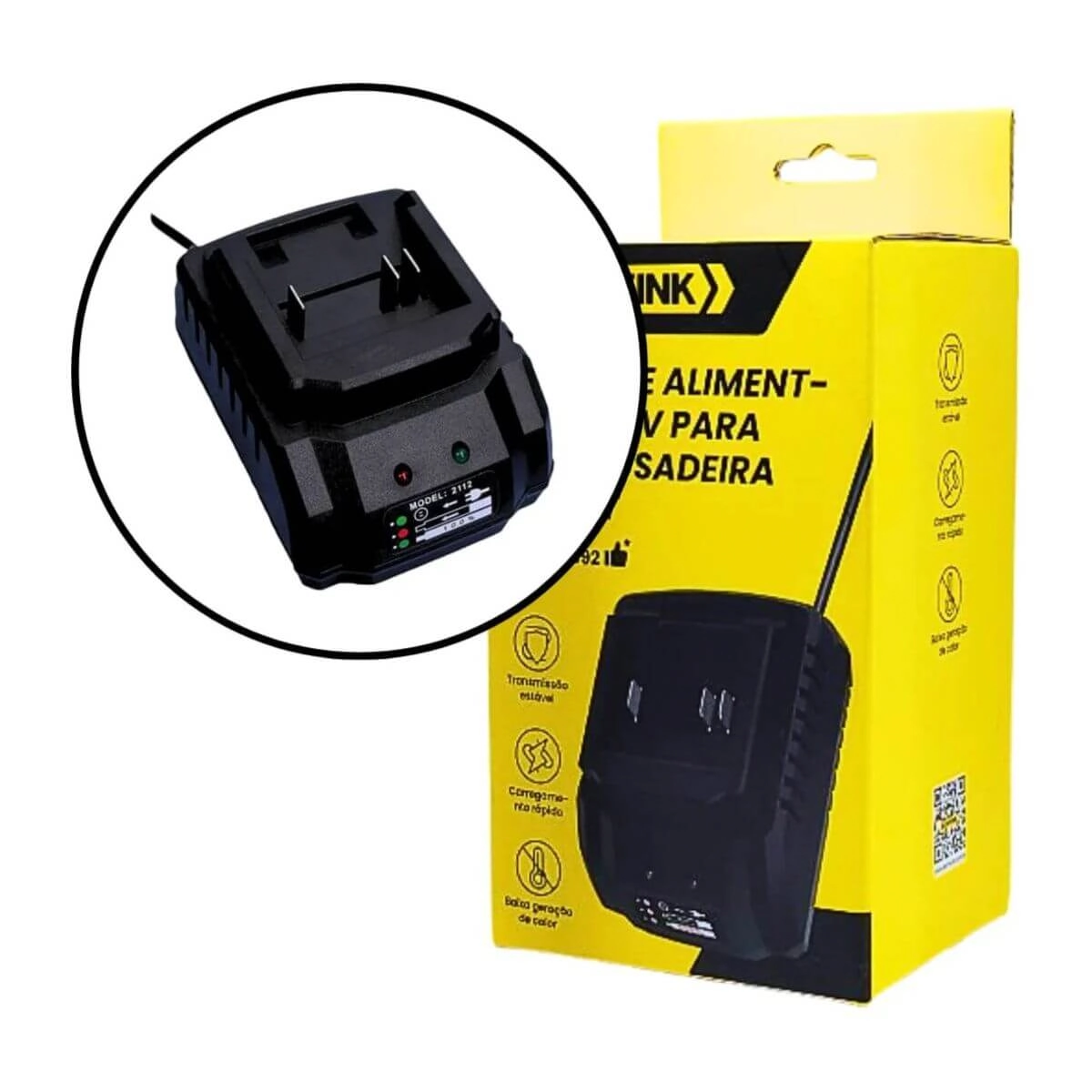 Carregador De Bateria 21v Bivolt Para Parafusadeira Profissional