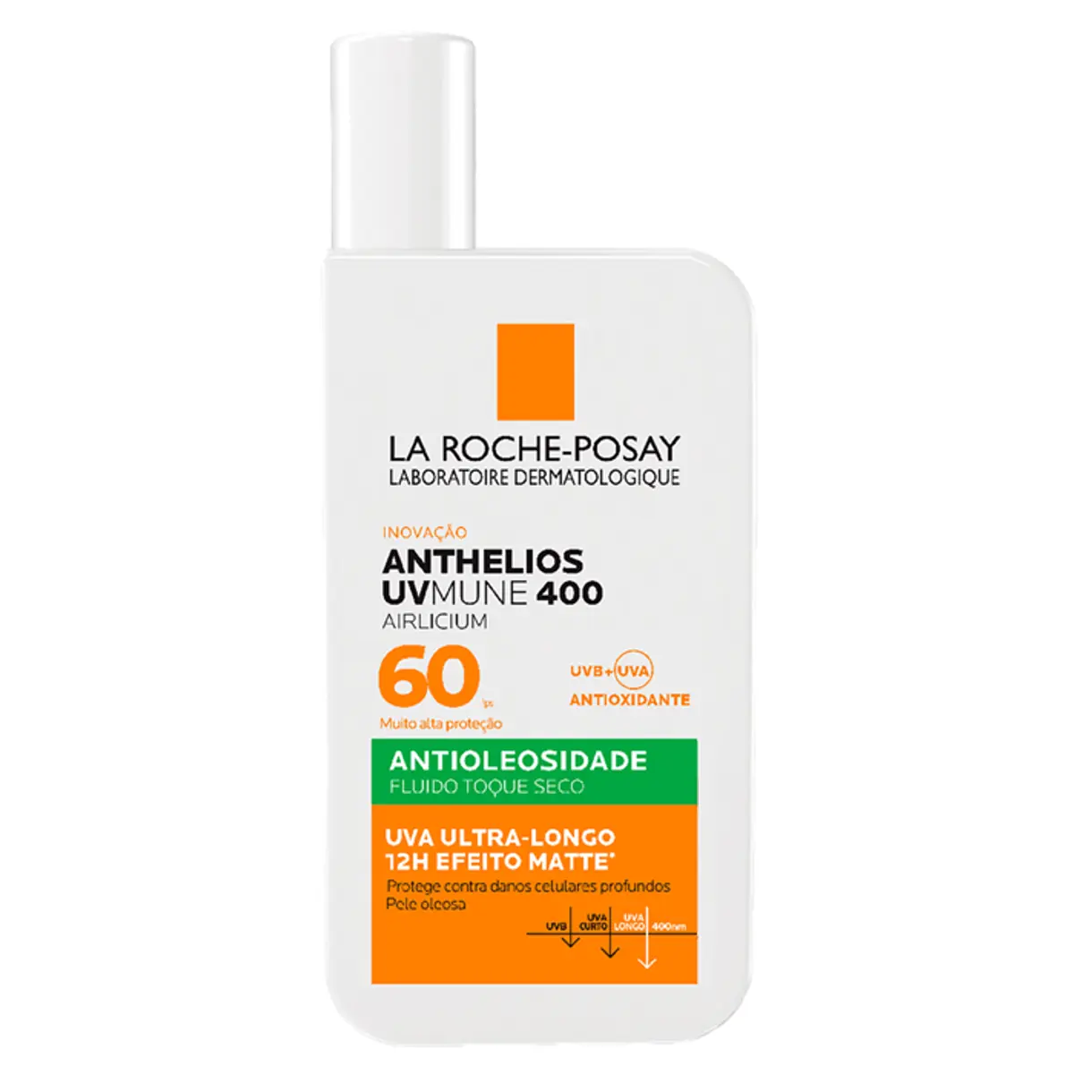Protetor Solar Fluido Toque Seco Antioleosidade Fps 60 La Roche Posay Anthelios Uvmune 400 Airlicium