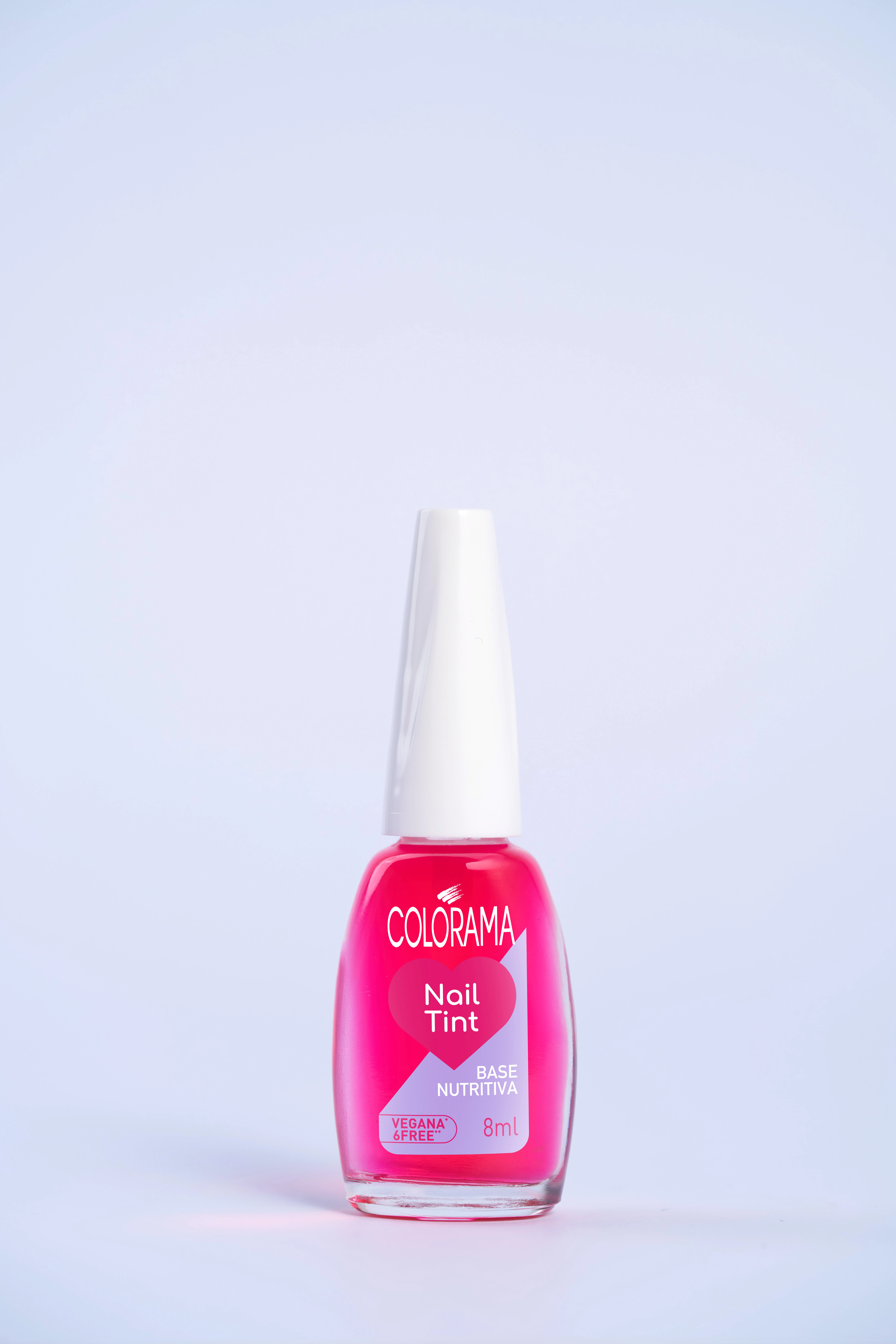 Esmalte Base Nutritiva Rosa Translúcido Colorama Nail Tint Frasco 8ml