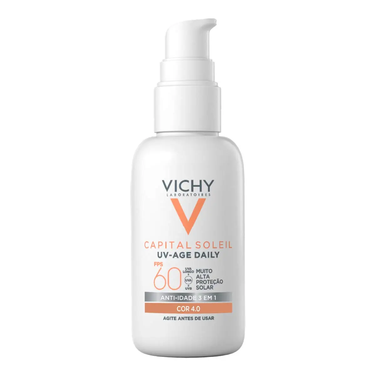 Protetor Solar Facial Vichy FPS 60 Uv-Age Daily Cor 4.0 40g