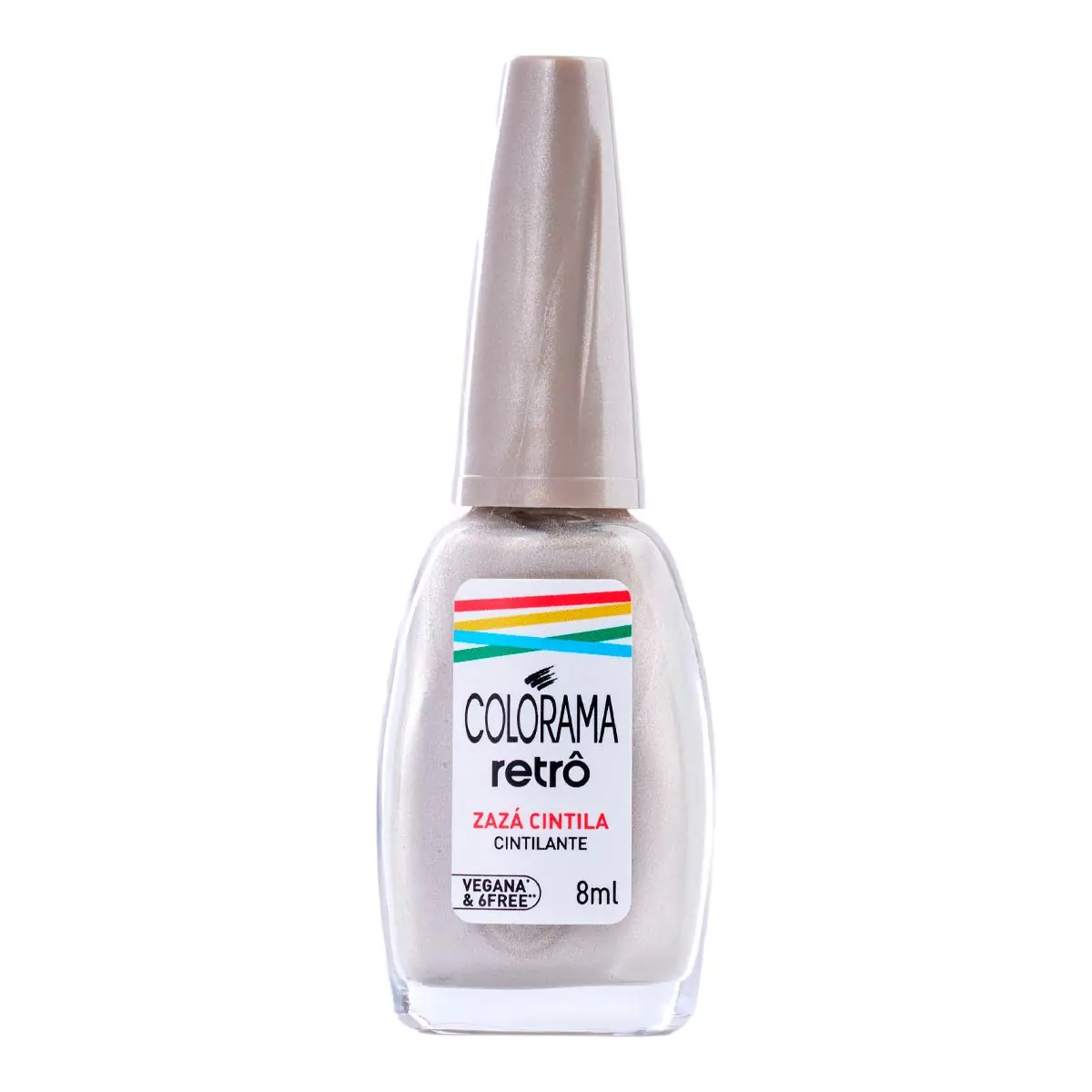 Esmalte Cintilante Zazá Cintila Colorama Retrô Frasco 8ml
