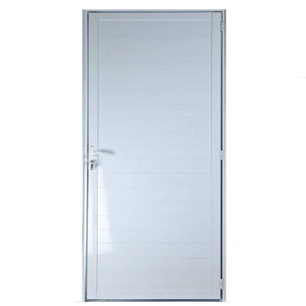 Porta De Alumínio Lambril Branco Com Maçaneta - Dc 210 X 80