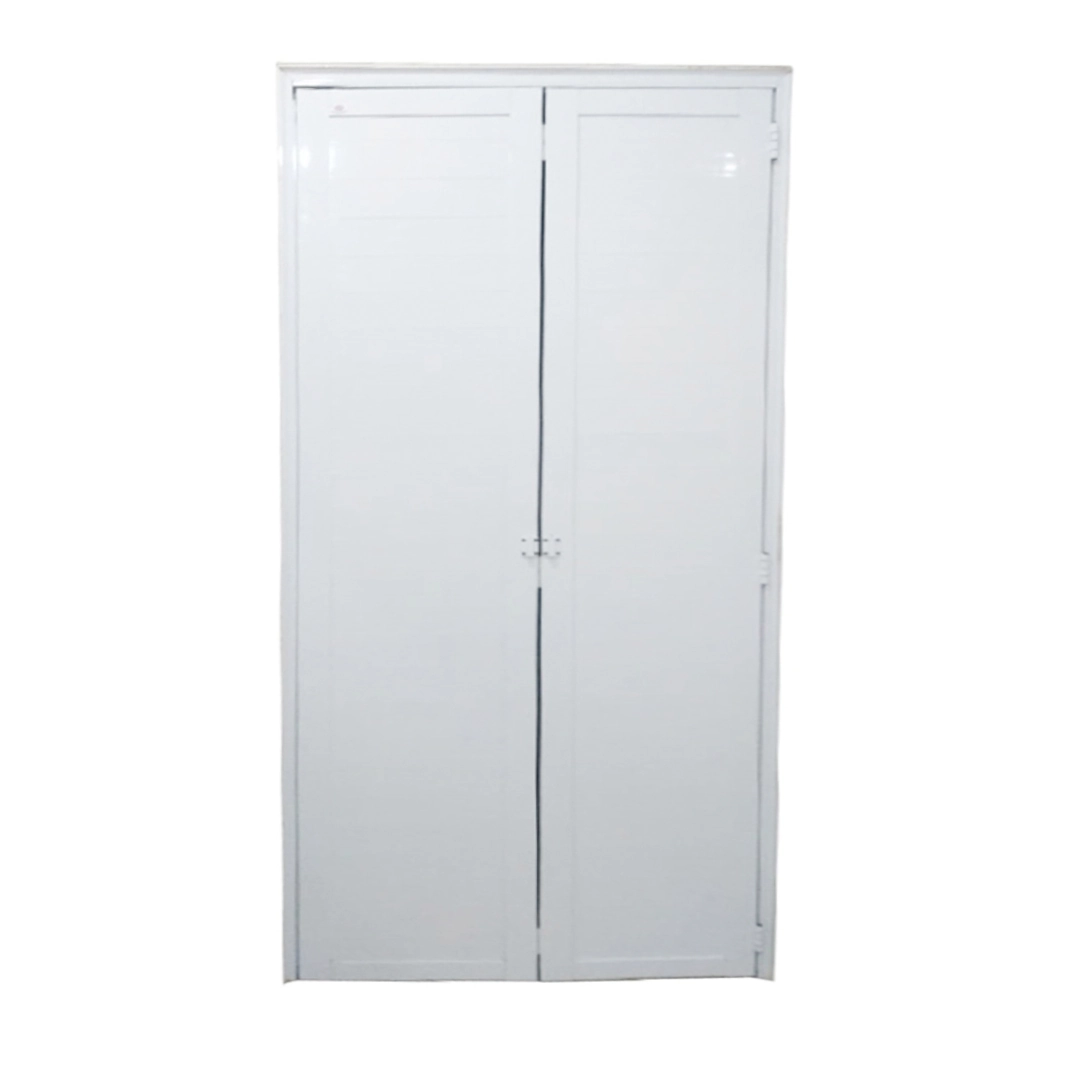 Porta De Alumínio Camarão Lambril Branco Linha 25 - Dc 210 X 70