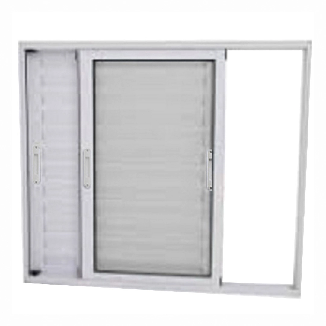 Janela Veneziana 3 Folhas Móveis Alumínio Branco Linha 25 - Dc 100 X 150