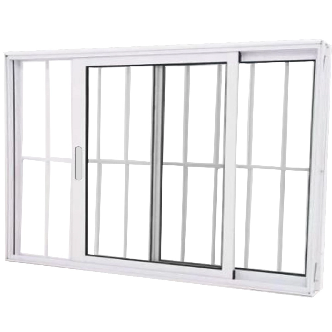 Janela Vitro 2 Folhas Alumínio Branco Linha 25 Com Grade - Dc 100 X 150