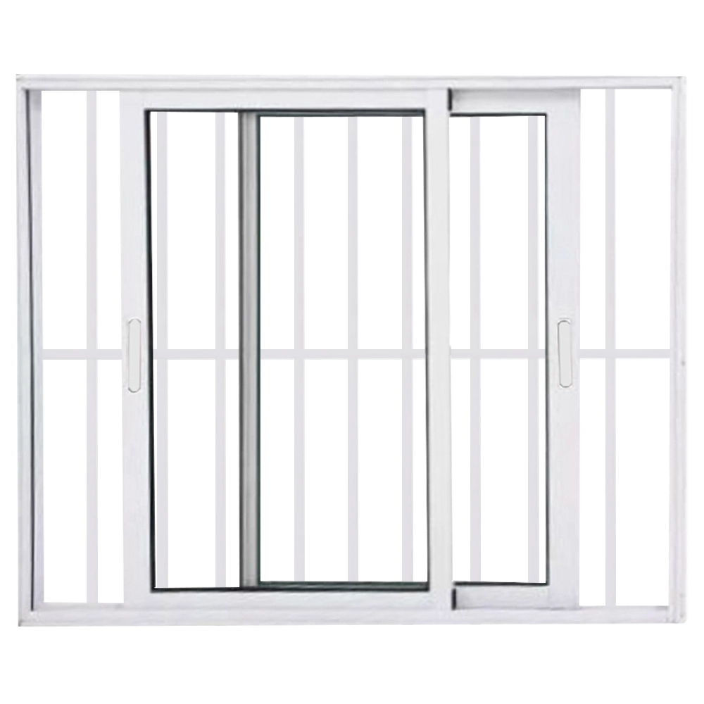 Janela Vitro 2 Folhas Móveis Alumínio Branco Linha 25 Com Grade - Dc 120 X 150