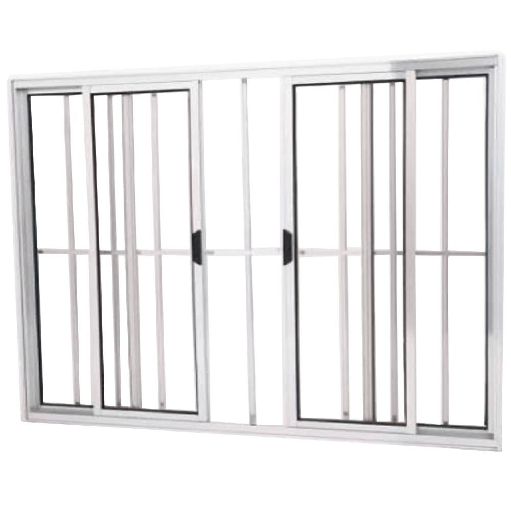 Janela Vitro 4 Folhas Alumínio Brilhante Modular Com Grade - Dc 100 X 120