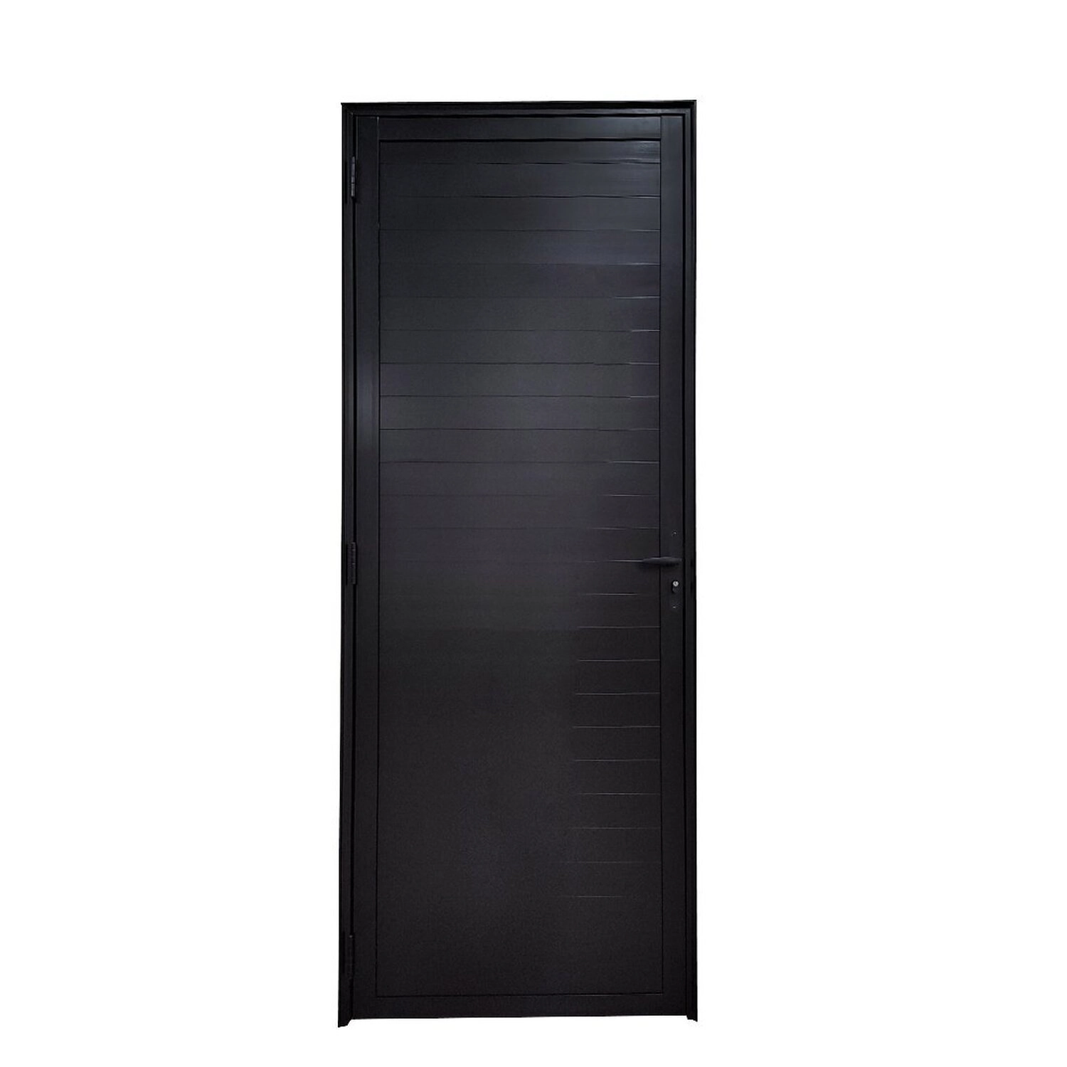 Porta Lambril Com Maçaneta Linha 25 210x70 Abertura Direita Preto