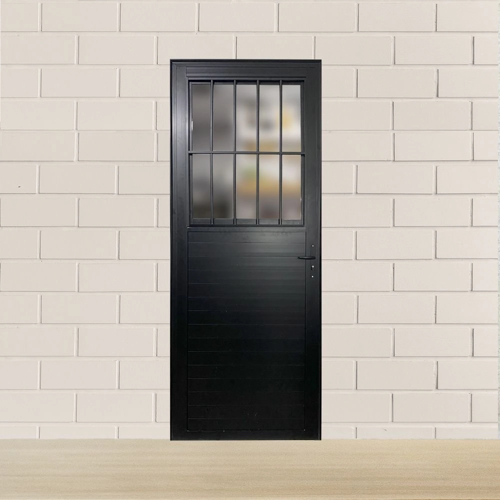 Porta Social Lambril Linha Veneza 210x80  Abertura Esquerda Preto