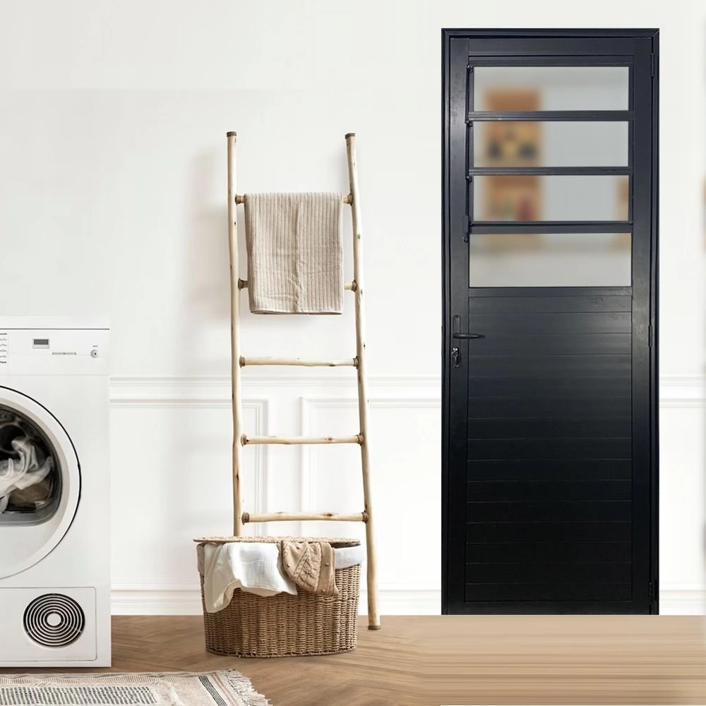 Porta Basculante Lambril Linha Veneza 210x80  Abertura Esquerda Preto