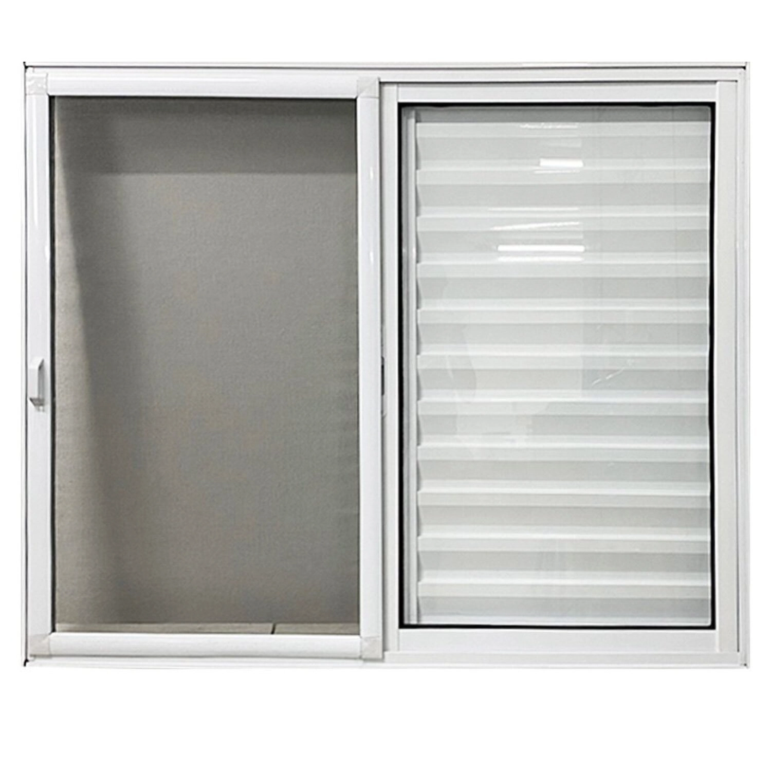 Janela De Alumínioveneziana 3 Folhas Com Tela Mosquiteira 100x100 Branco