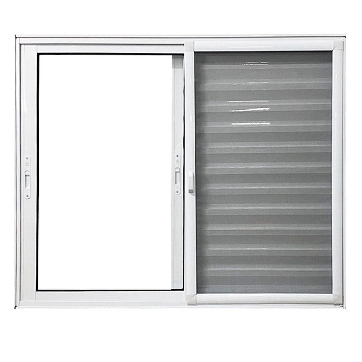 Janela De Alumínio Veneziana 3 Folhas Com Tela Mosquiteira 120x120 Branco