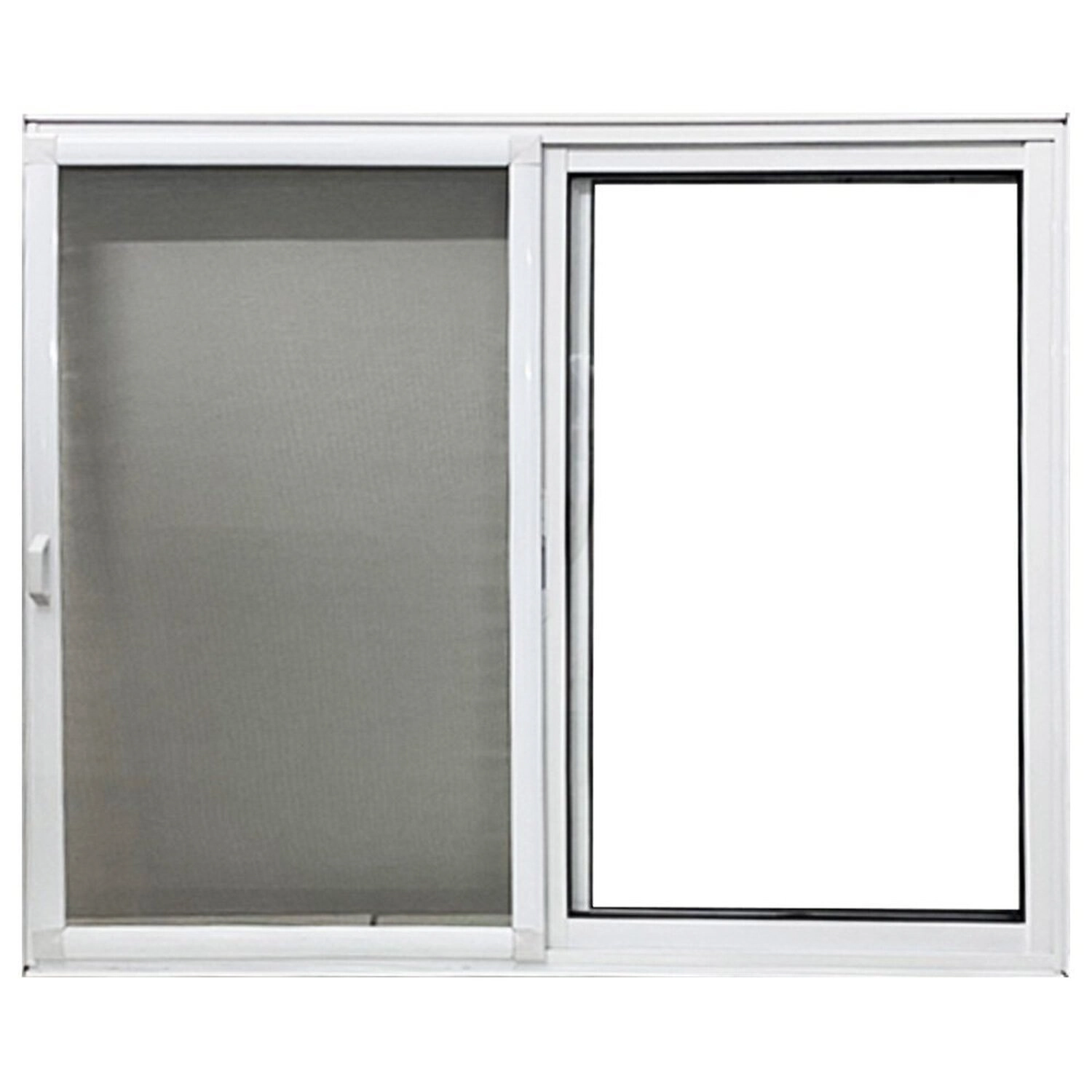 Janela De Alumínio Vitro 2 Folhas Com Tela Mosquiteira 100x100 Branco